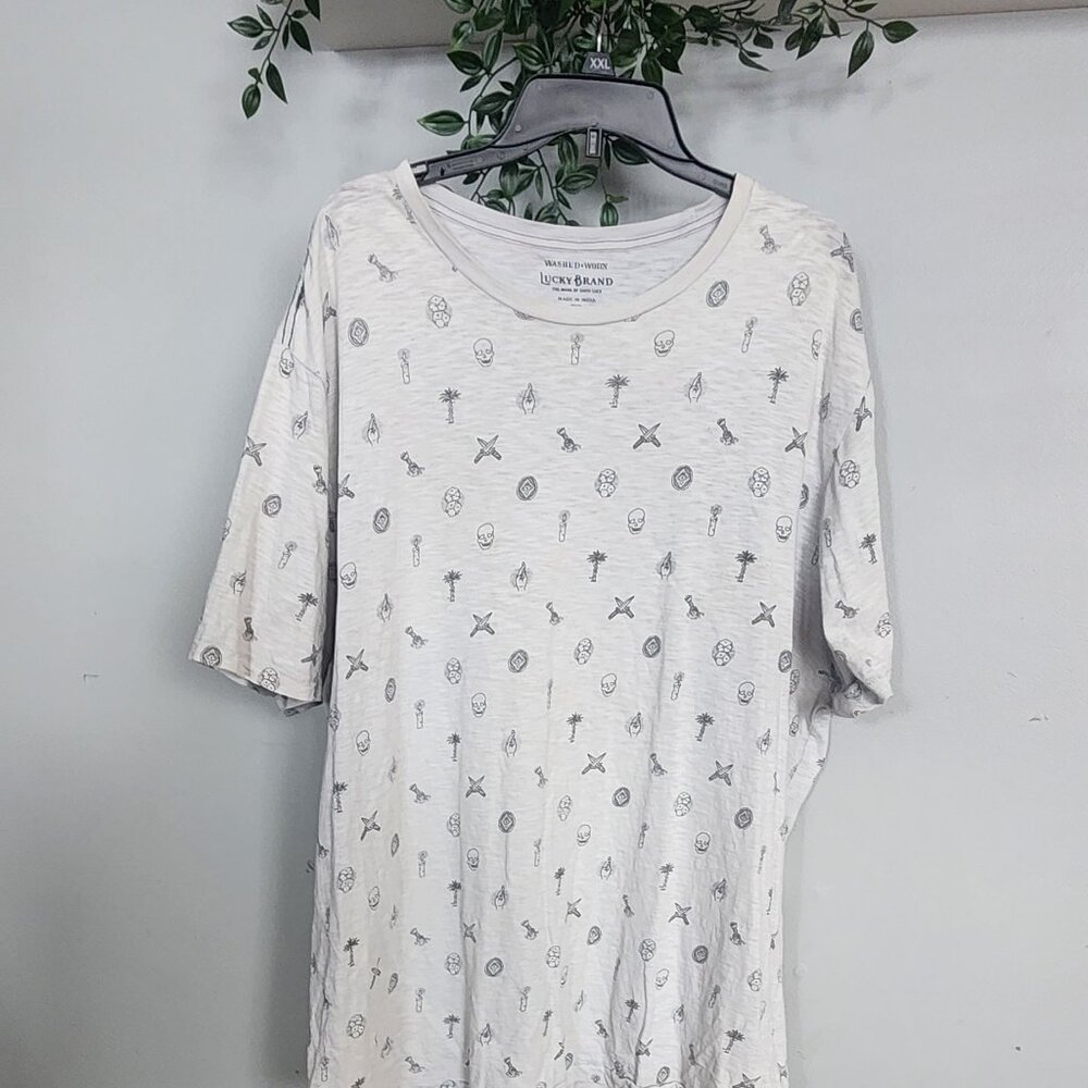 Limited Washed-Worn Skull and Dagger Print
